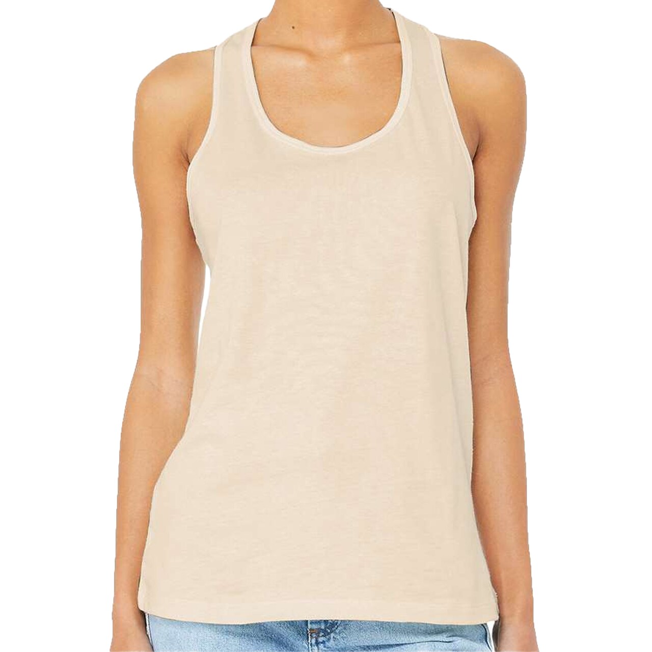 BELLA + CANVAS Women's Jersey Racerback Tank, Gym Workout Casual Tank Top